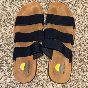 Navy blue & Brown sandals